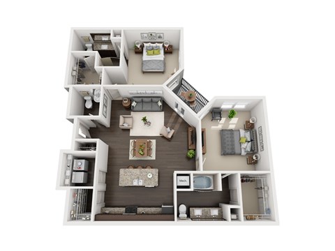 B8 floor plan at Civic at Frisco Square Apartments, Frisco, TX